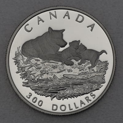 Platinmünze 1oz "Grey Wolf" 1998 Wildlife Canada (Kanada) - Miniaturansicht 1