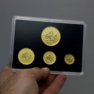Goldmünzen "Maple Leaf" Set – 4-teilig 1oz+1/2oz+1/4oz+1/10oz (Kanada) - Miniaturansicht 4