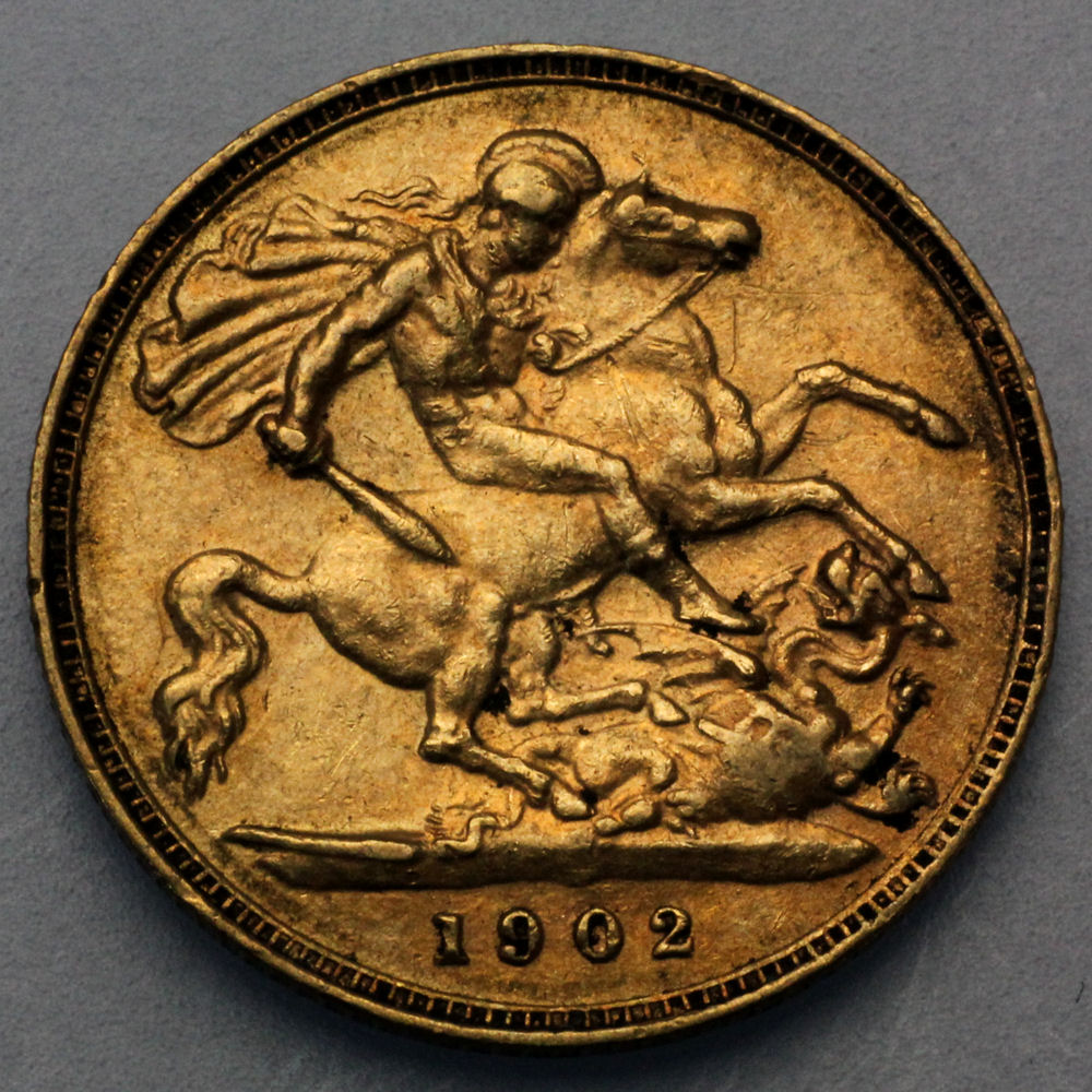 Goldmünze 1/2 Sovereign "Edward VII." (Großbritannien) - Detailansicht 1