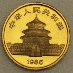 Goldmünze 1/20oz "Panda" 1985 (China) - Miniaturansicht 2