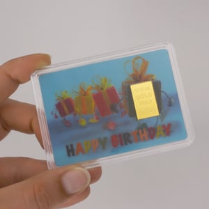 Goldbarren 1/10oz "Geschenk/Happy Birthday" (Flip) - Miniaturansicht 2