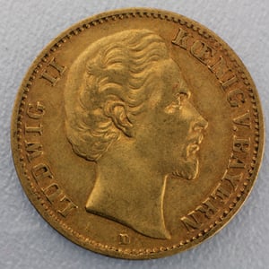 Goldmünze 10 Mark "Ludwig II." 1873-D J.193 (Bayern) - Hauptansicht