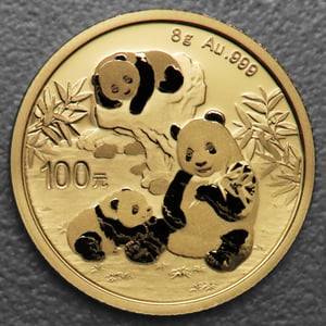 Goldmünze 8g "Panda" 2025 (China) - Hauptansicht