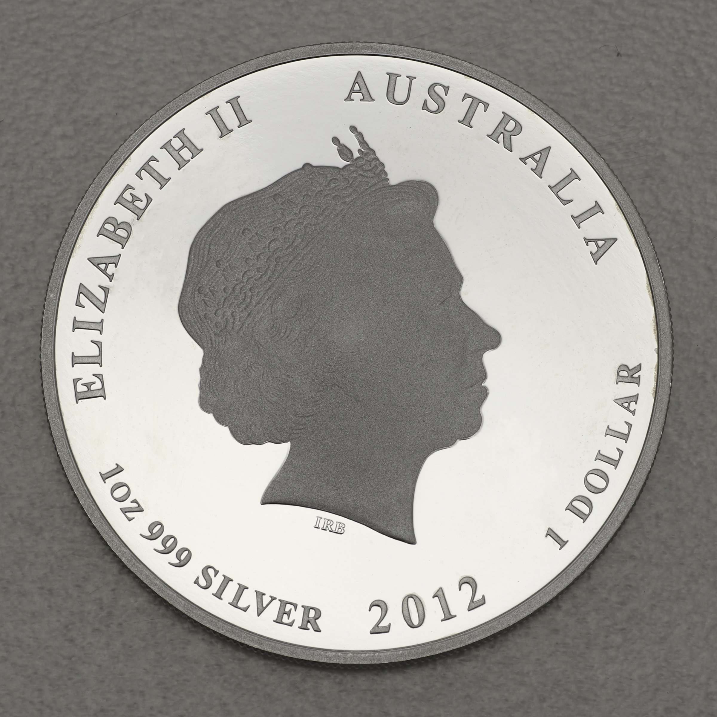 Silbermünze 1oz "Drache" 2012 (koloriert) Lunar II – Year of the Dragon (Australien) - Detailansicht 2