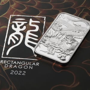 Silber Münzbarren 1oz "Rectangular Dragon" 2022 (PP) diff. (Australien) - Miniaturansicht 6