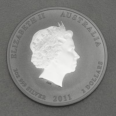 Silbermünze 2oz "Hase" 2011 Lunar II – Year of the Rabbit 19% (Australien) - Miniaturansicht 2