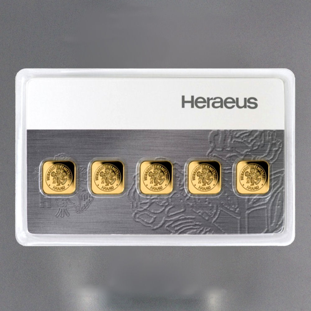 Goldbarren "MultiCard" (5x 1g Gold) HERAEUS - Hauptansicht