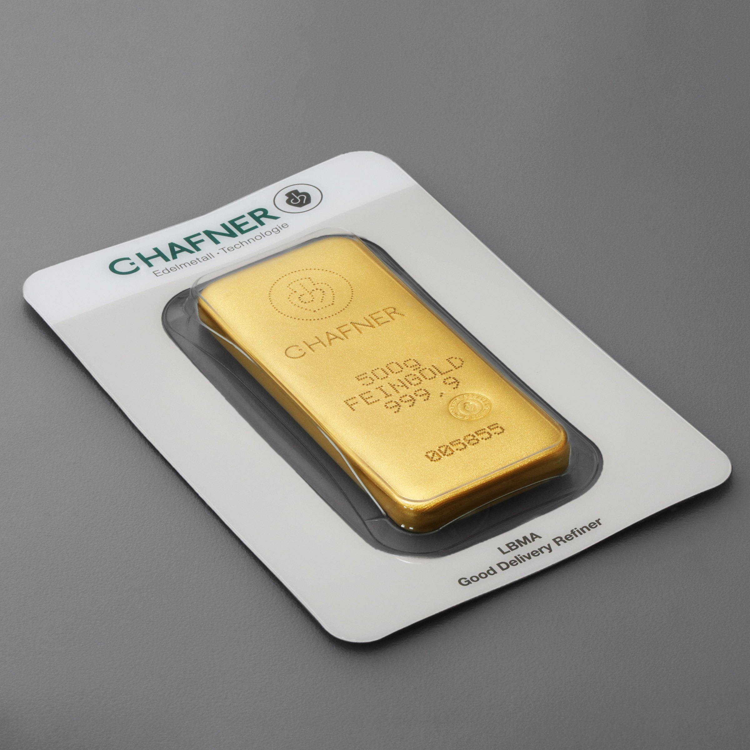 Goldbarren 500g "C.HAFNER - Gussform" - Detailansicht 2