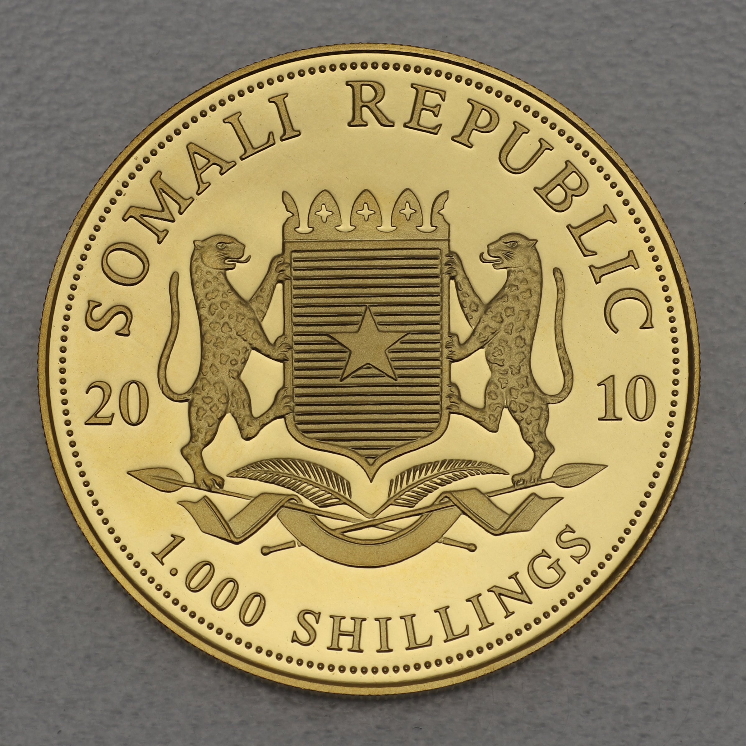 Goldmünze 1oz "Elefant" 2010 African Wildlife (Somalia) - Detailansicht 1