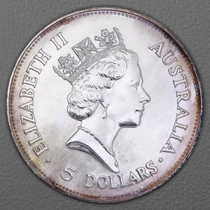 Silbermünze 1oz "Kookaburra" 1990 diff. (Australien) - Miniaturansicht 2