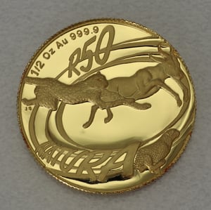 Goldmünze 1/2oz "The Cheetah" 2002 Natura - Wild Cats of Africa (Südafrika) - Miniaturansicht 2