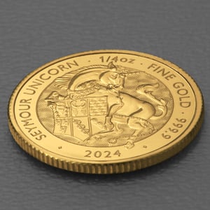 Goldmünze 1/4oz "Seymour Unicorn" 2024 Royal Tudor Beasts (Großbritannien) - Miniaturansicht 3