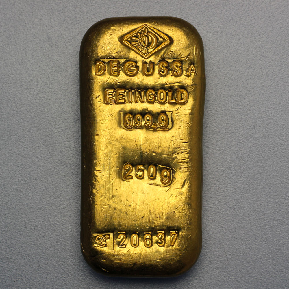Goldbarren 250g DEGUSSA (alte Form) - Detailansicht 1