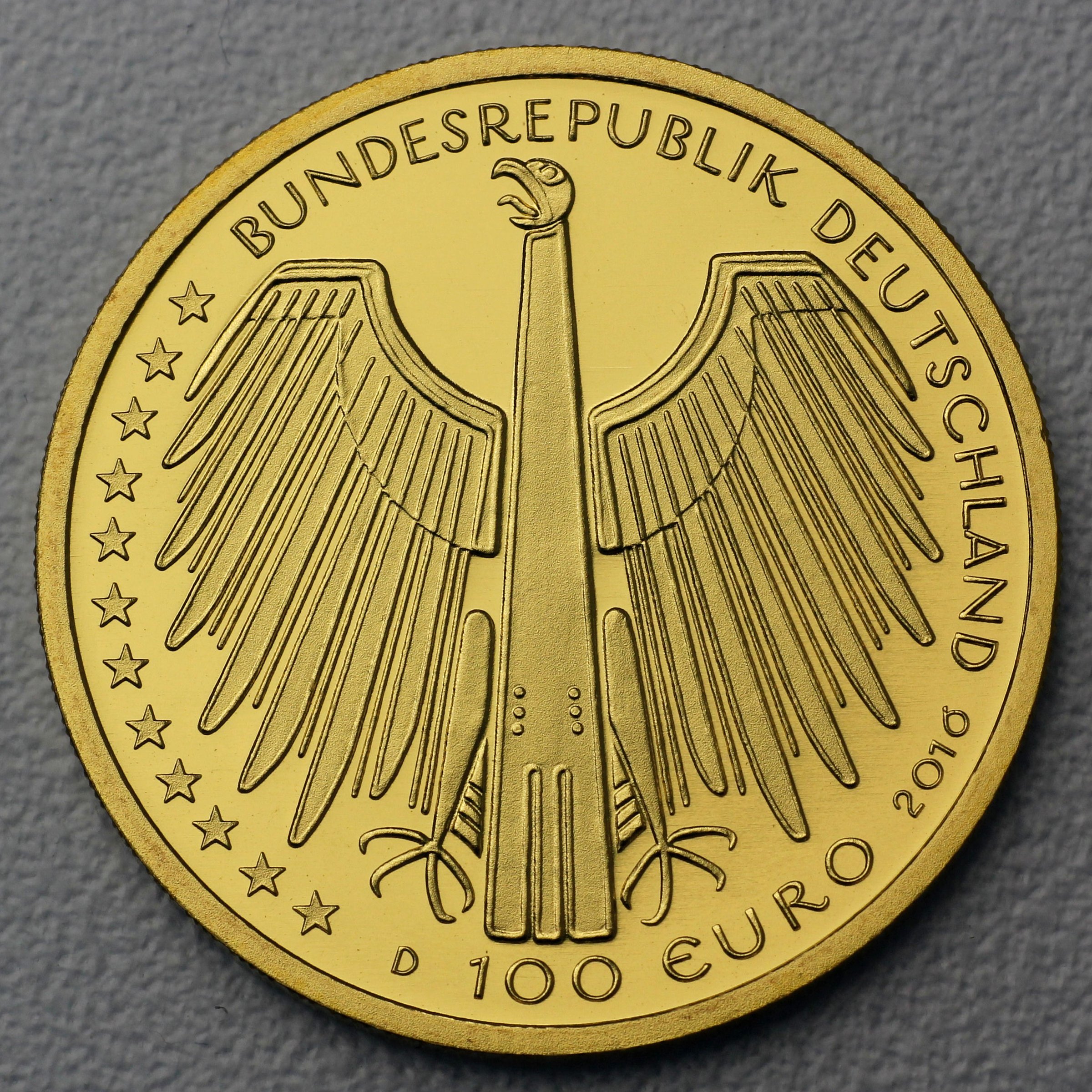Goldmünze 100 Euro "Regensburg" 2016 Unesco-Weltkulturerbe (Deutschland) - Detailansicht 1