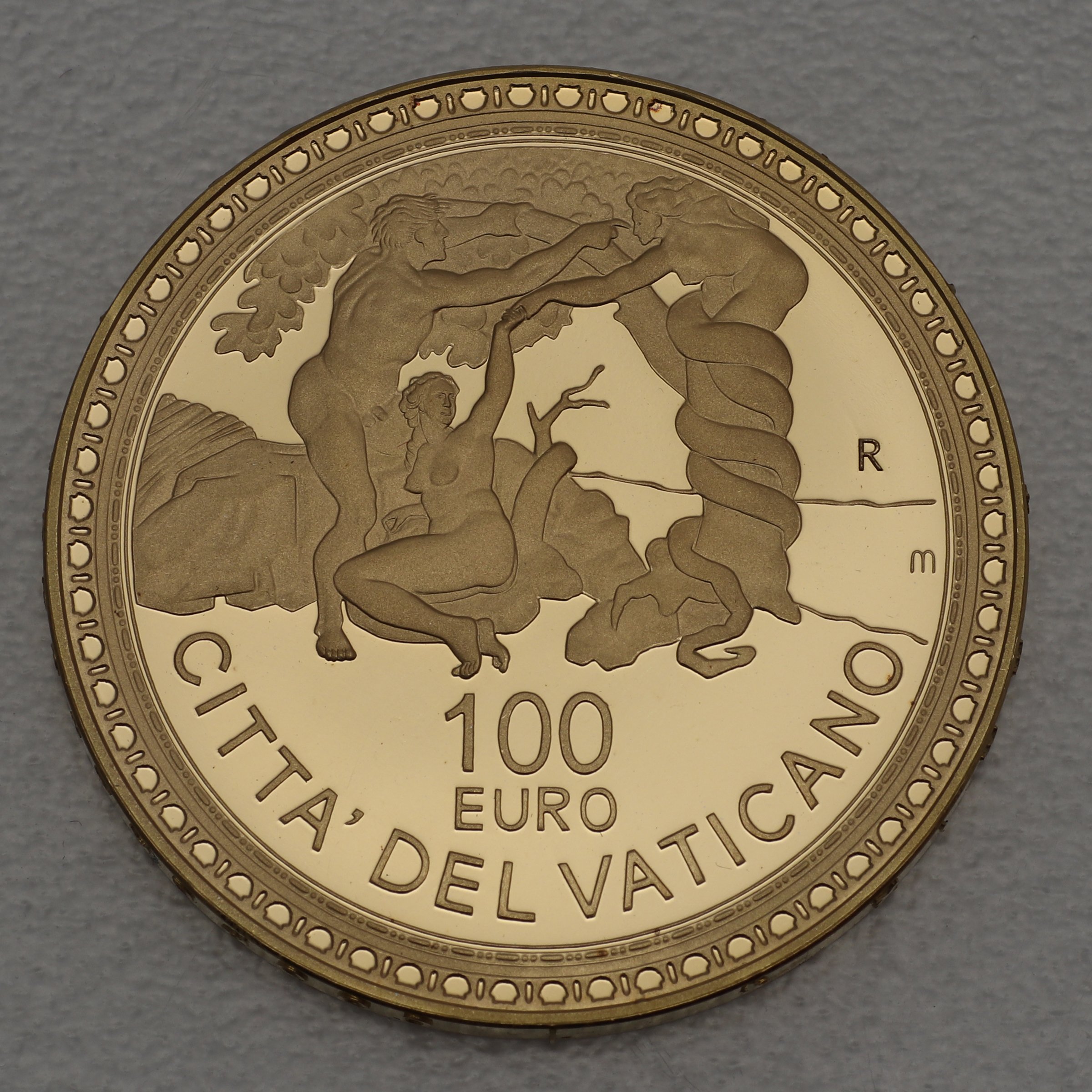 Goldmünze "100 Euro - 2009" Sixtinische Kapelle (Vatikanstadt) - Hauptansicht