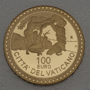 Goldmünze "100 Euro - 2009" Sixtinische Kapelle (Vatikanstadt) - Miniaturansicht 1