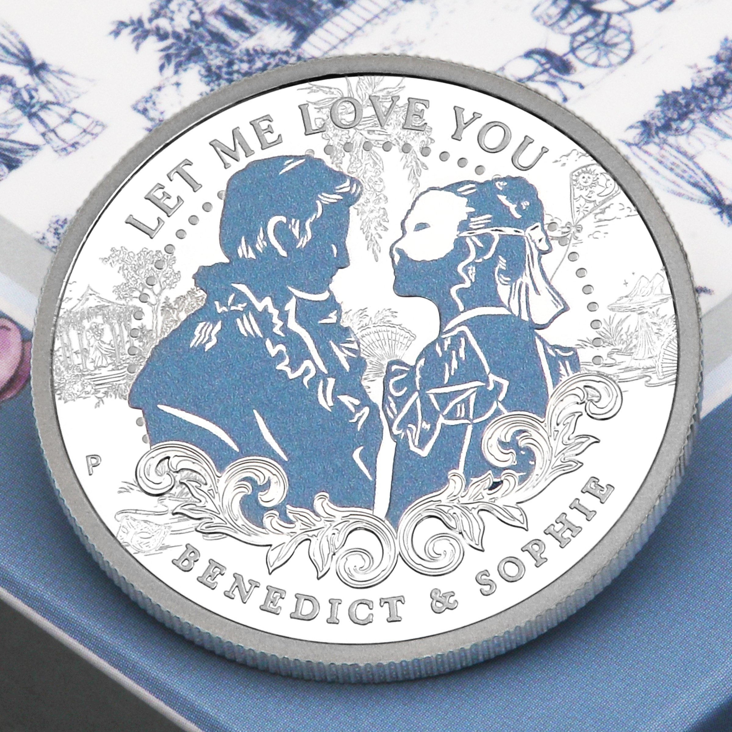 Silbermünze 1/2oz "Benedict & Sophie" 2026 (PP/koloriert) Bridgerton (Tuvalu) - Detailansicht 5