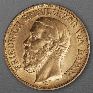 Goldmünze 10 Mark "Friedrich I." 1876-G J.186 (Baden) - Hauptansicht