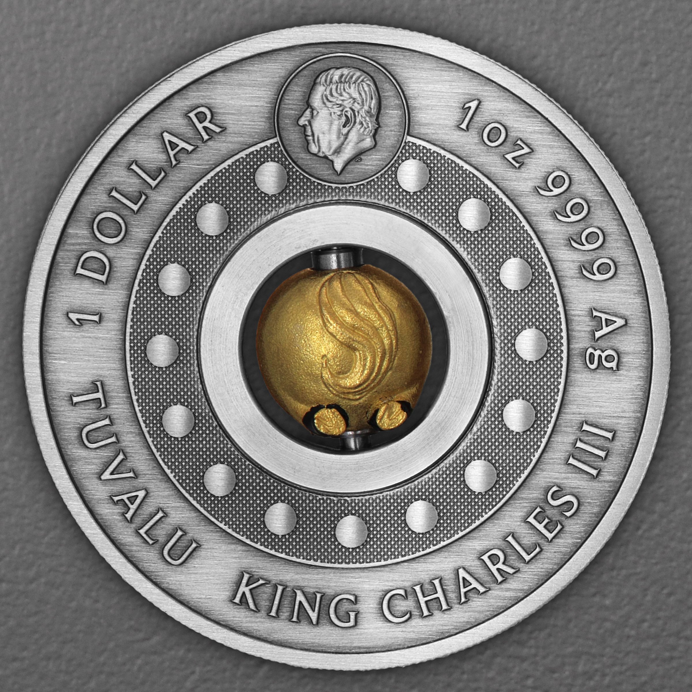 Silbermünze 1oz "Pferd" 2026 (AF) Rotating Charm – Year of the Horse (Tuvalu) - Detailansicht 1