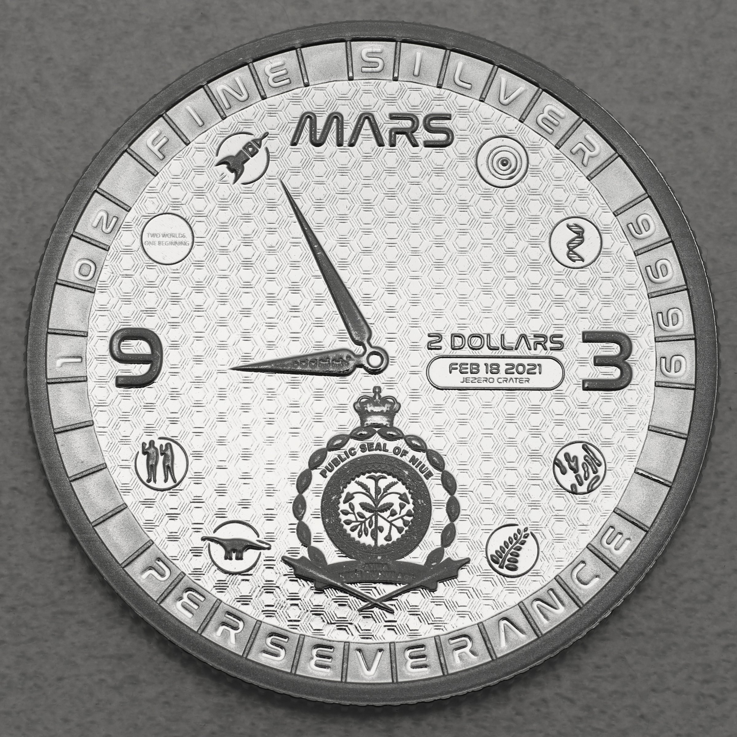 Silbermünze 1oz "Mars Landing" 2021 Perseverance Rover (Niue) - Detailansicht 1