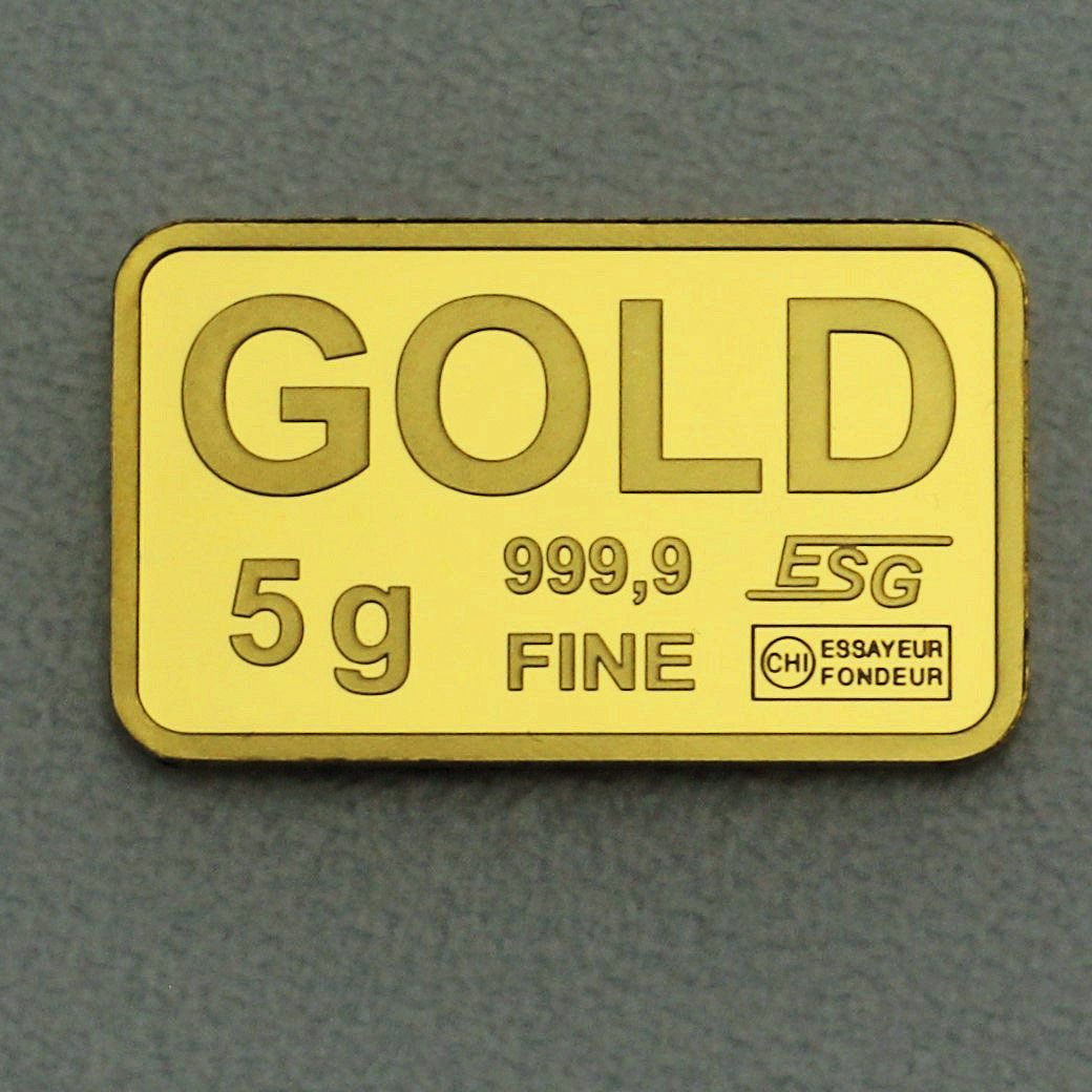 Goldbarren 5g Feingoldbarren (Querformat) - Hauptansicht