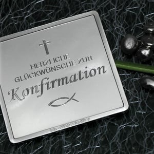 Silberbarren 1oz "Konfirmation" Gravurbarren quadratisch - Miniaturansicht 6