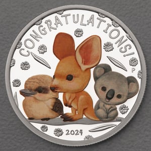 Silbermünze 1/2oz "Newborn" 2024 (PP/koloriert) (Australien) - Miniaturansicht 1