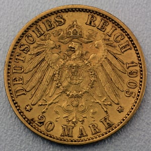 Goldmünze 20 Mark "König Wilhelm II." (Württemberg) - Miniaturansicht 2