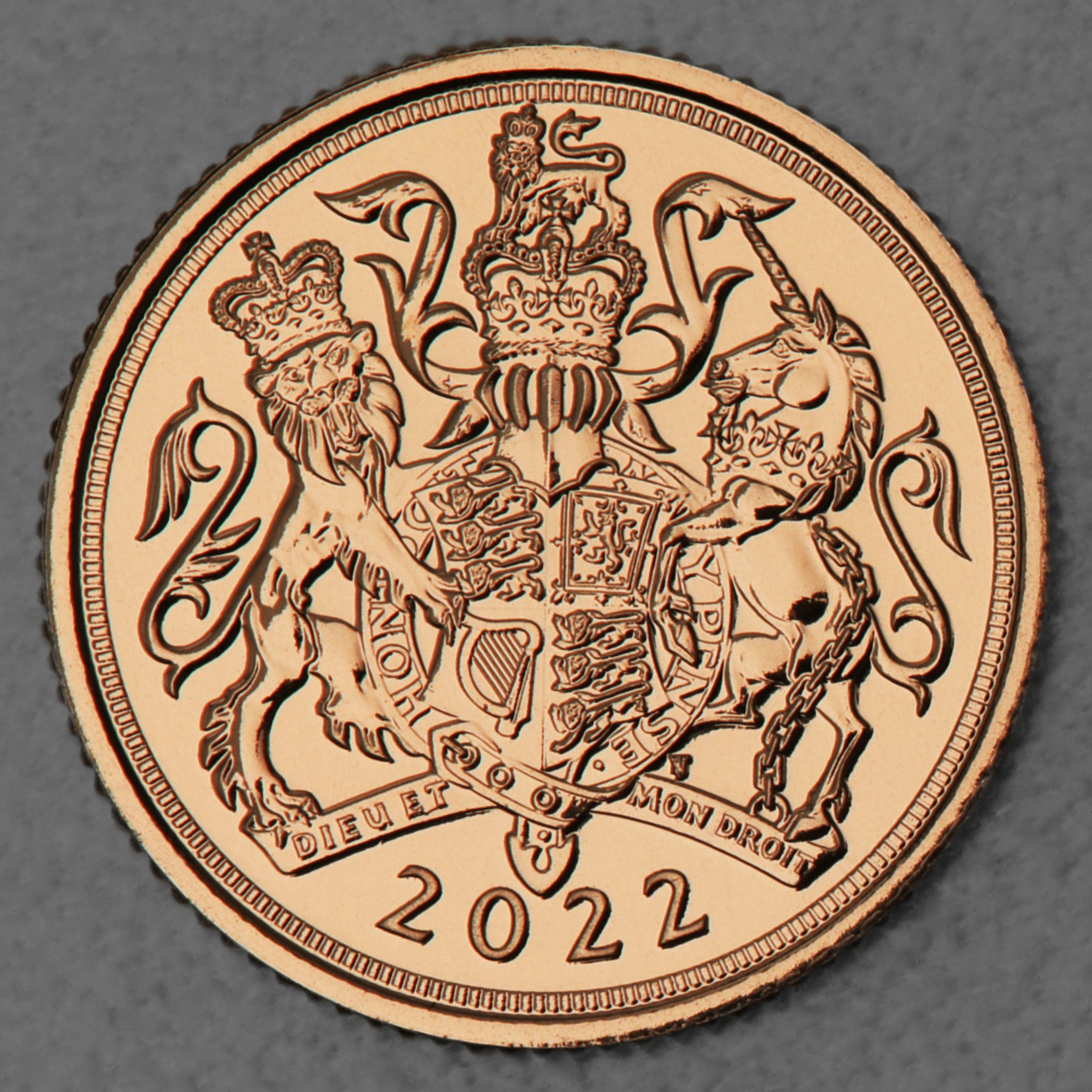 Goldmünze 1/2 Sovereign "Elizabeth II." 2022 70. Jahrestag der Thronbesteigung (Großbritannien) - Hauptansicht