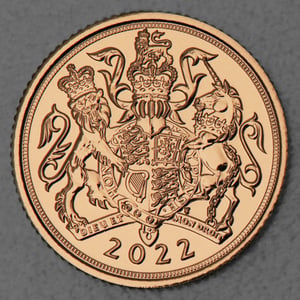 Goldmünze 1/2 Sovereign "Elizabeth II." 2022 70. Jahrestag der Thronbesteigung (Großbritannien) - Hauptansicht