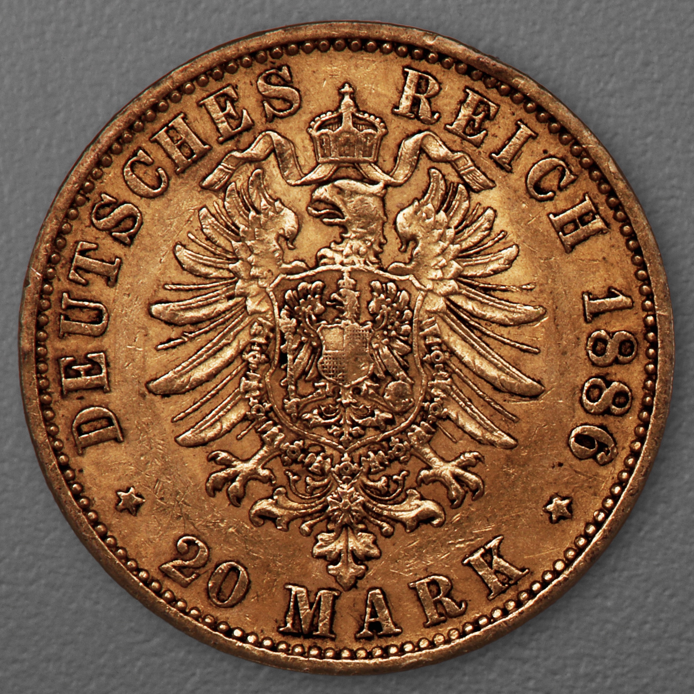Goldmünze 20 Mark "Wilhelm I." 1886-A J.246 (Preußen) - Detailansicht 1