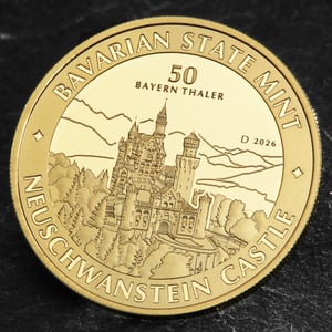 Gold 1/2oz "Schloss Neuschwanstein" 2026 Bayern Thaler (Deutschland) - Miniaturansicht 5