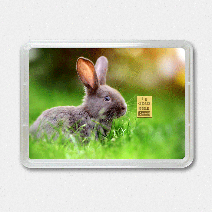 Goldbarren 1g "Ostern" (Flip) - Hauptansicht