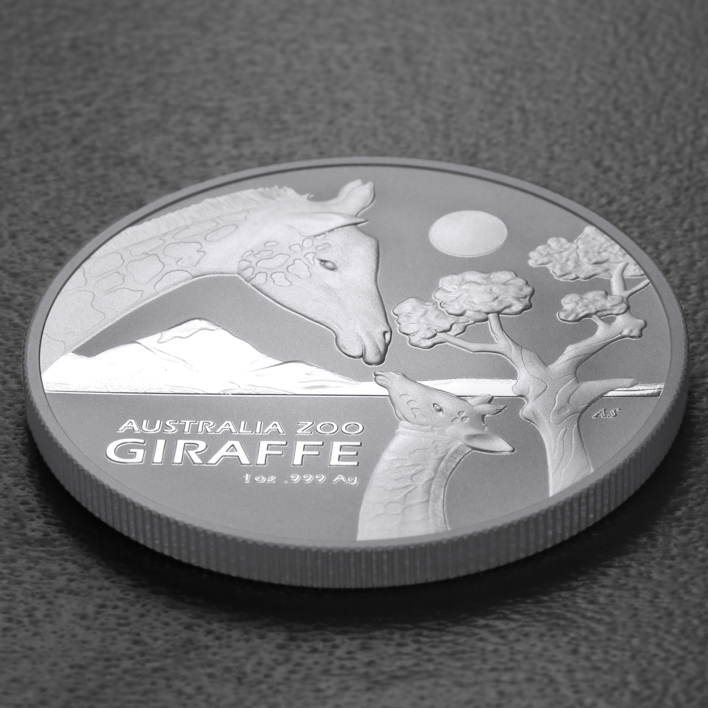 Silbermünze 1oz "Giraffe" 2024 (19%) Australia Zoo (Australien) - Detailansicht 2