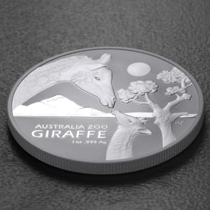 Silbermünze 1oz "Giraffe" 2024 (19%) Australia Zoo (Australien) - Miniaturansicht 3