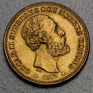 Goldmünze 10 Kronor "Oscar II" (Schweden) - Miniaturansicht 3
