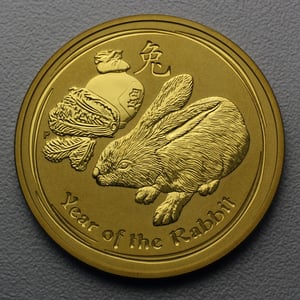 Goldmünze 2oz "Hase" 2011 Lunar II – Year of the Rabbit (Australien) - Hauptansicht