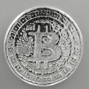 Silber 3-D Barren "Bitcoin" 3oz - Miniaturansicht 1