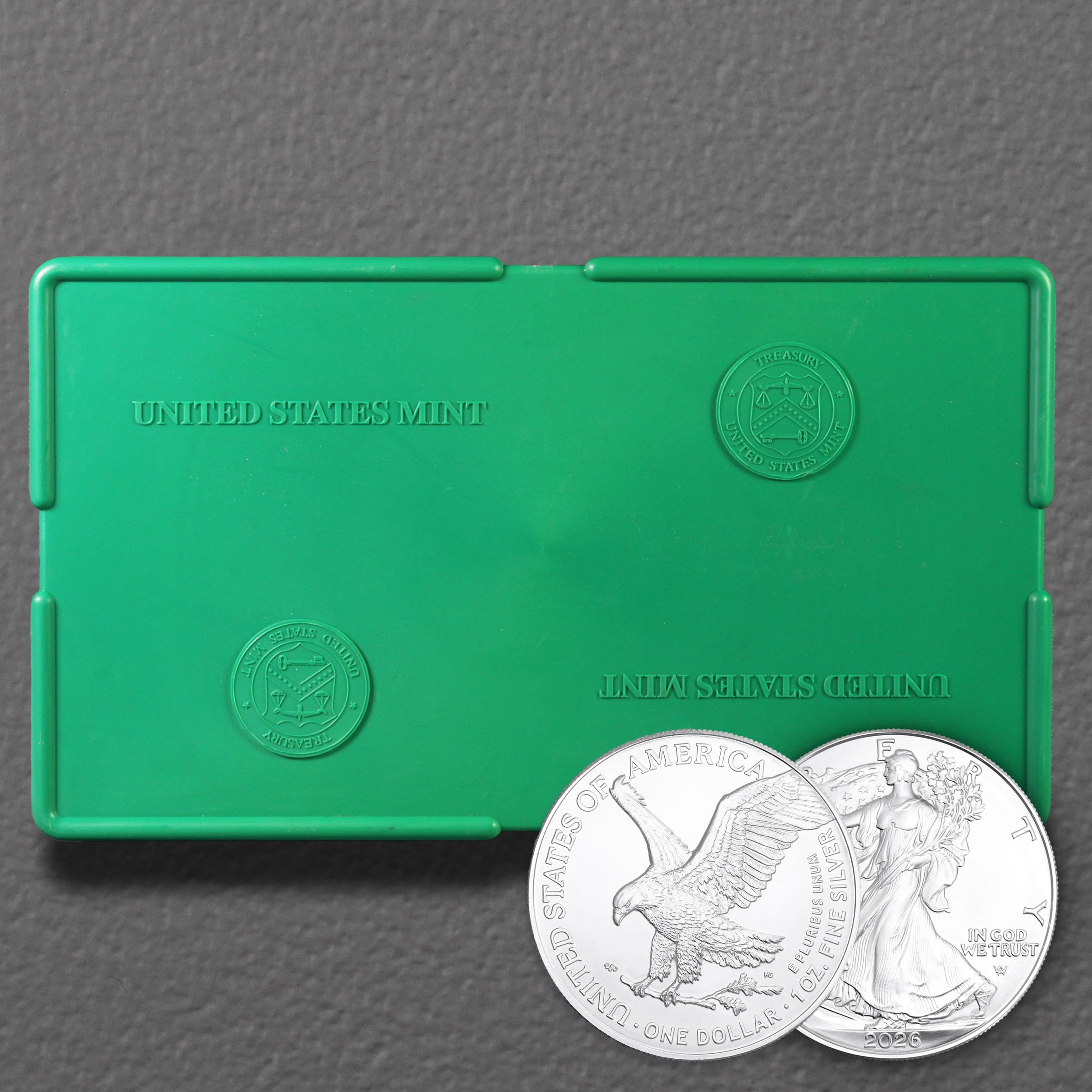 Silbermünze 500 x 1oz "American Eagle" aktueller Jahrgang Masterbox (USA) - Hauptansicht
