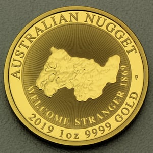 Goldmünze 1oz "Australian Nugget" 2019 Welcome Stranger 1869 (Australien) - Hauptansicht