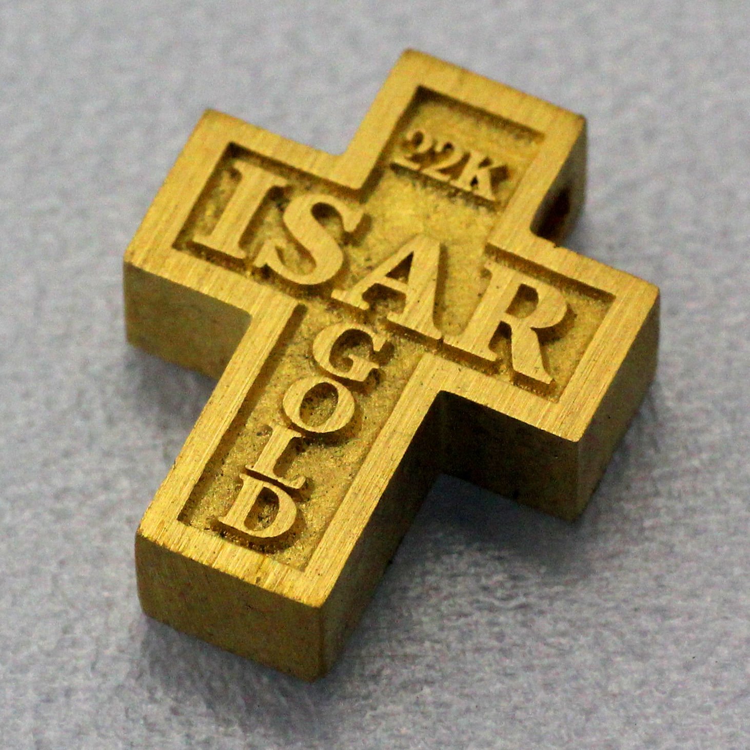 Goldanhänger "Kreuz aus Isargold" (Naturgold) - Hauptansicht