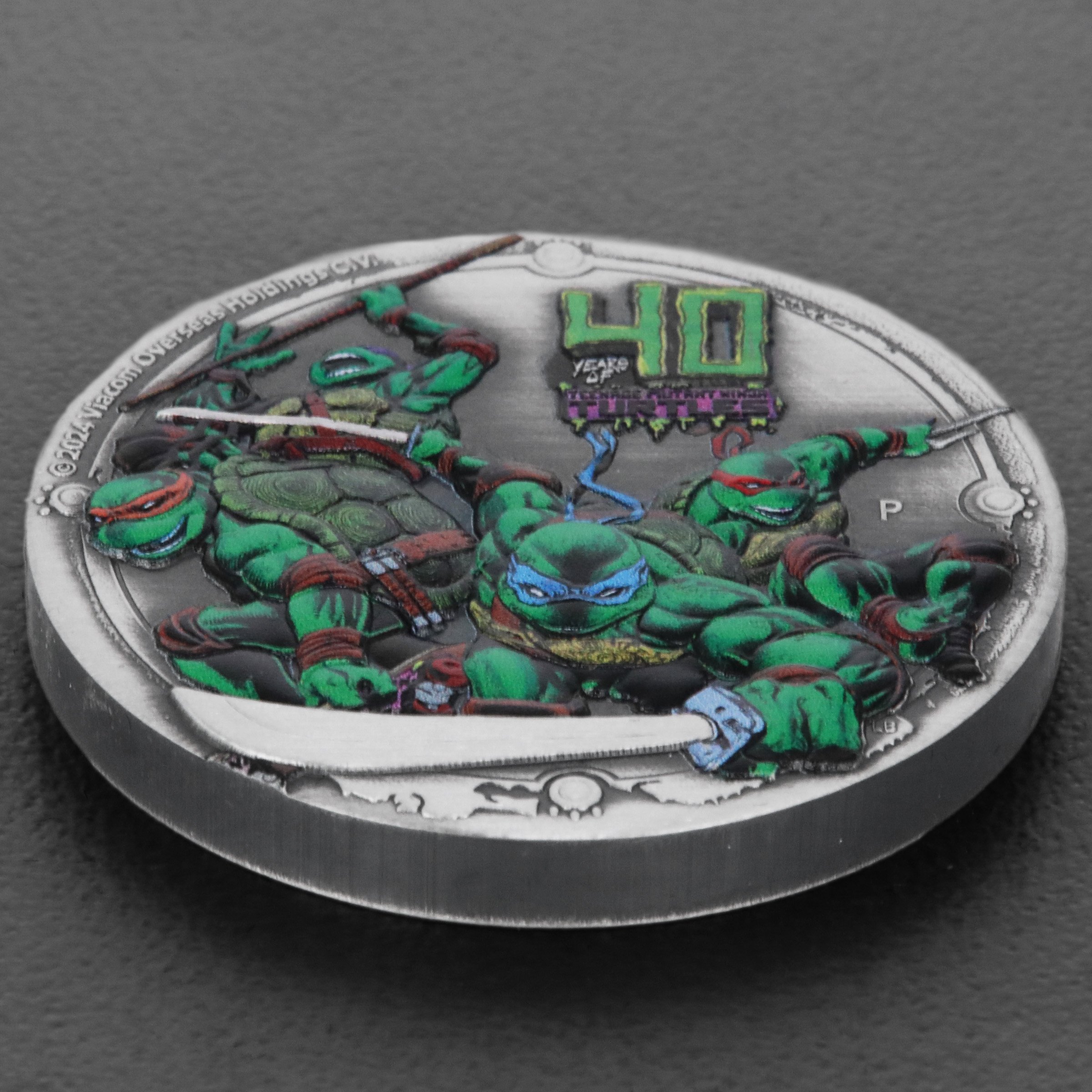 Silbermünze 2oz "Teenage Mutant Ninja Turtles™" 2024 (AF/HR/koloriert) 40th Anniversary (Tuvalu) - Detailansicht 2