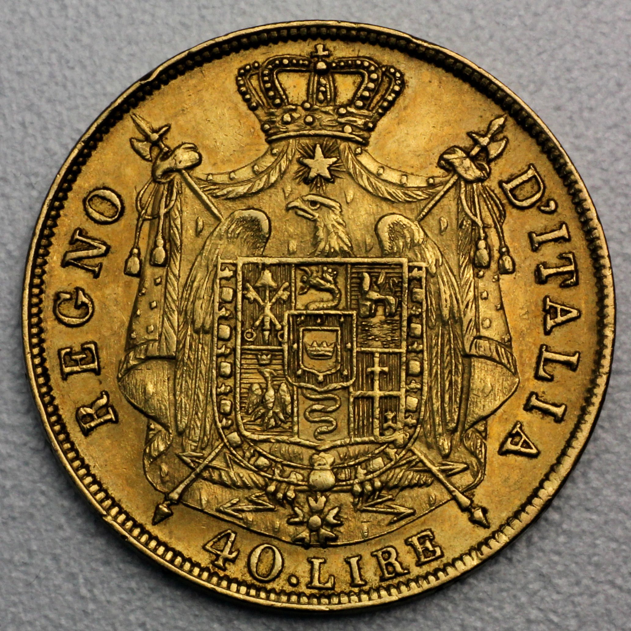 Goldmünze 40 Lire "Napoleon I." verschiedene Jahrgänge (Italien) - Detailansicht 1
