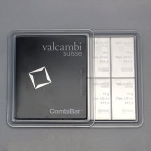 Silbertafel VALCAMBI (10x 10g Ag) "CombiBar" - Hauptansicht