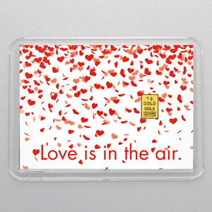 Goldbarren 1g "Love is in the air" (Flip) - Hauptansicht