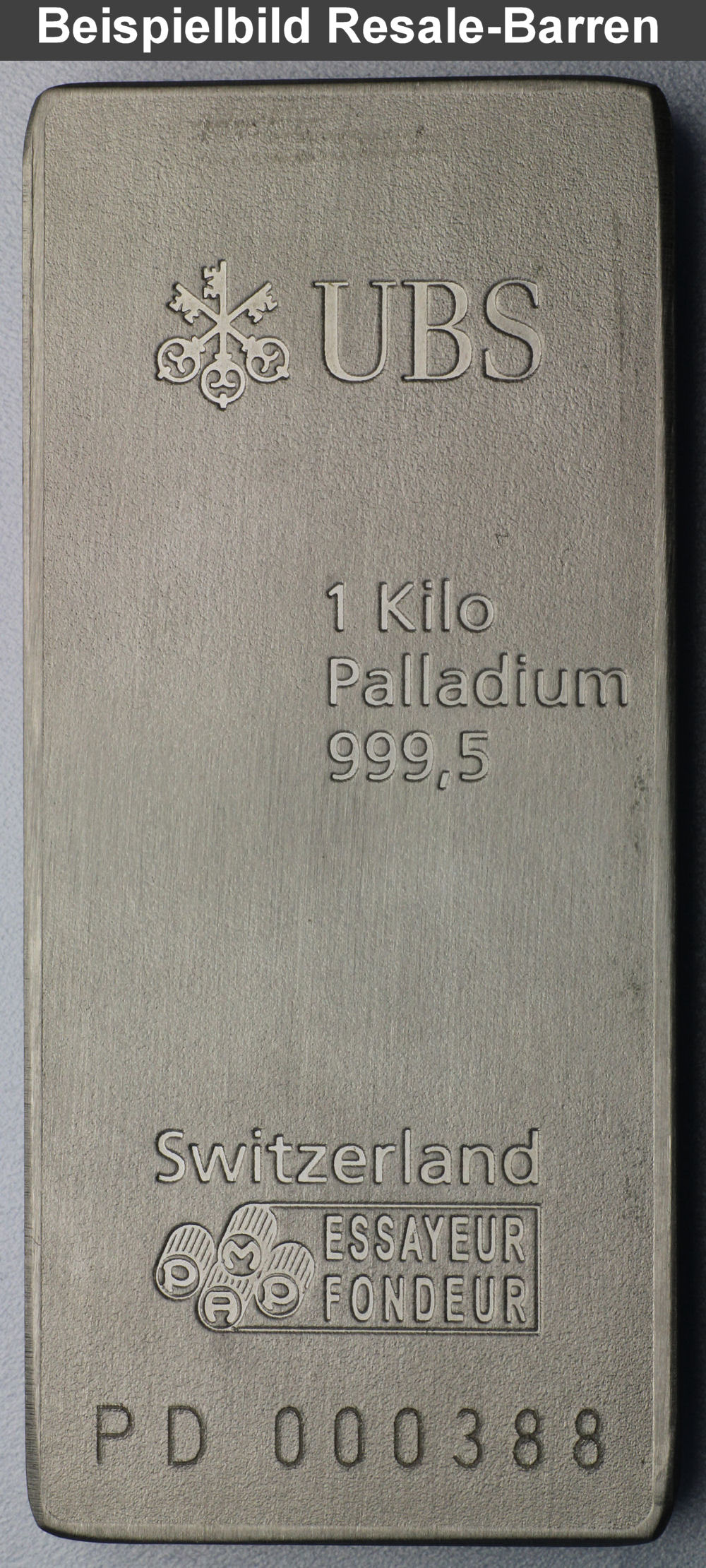 Palladiumbarren 1000g "Resale" - Detailansicht 3