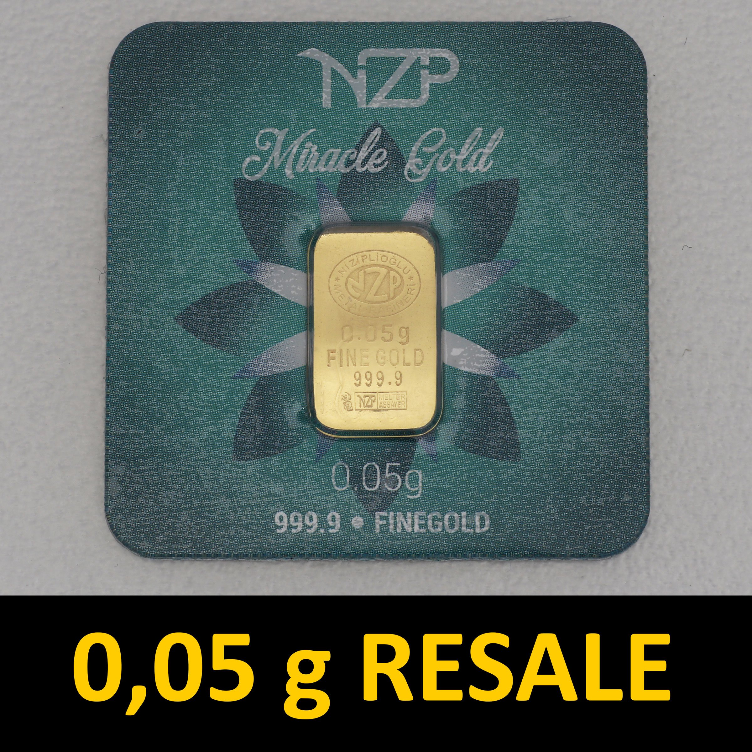 Goldbarren 0,05g "Resale" (div. Hersteller) - Hauptansicht