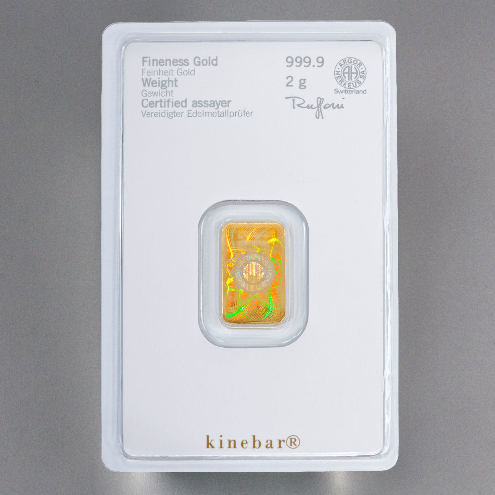 Goldbarren 2g "Kinebar" HERAEUS - Detailansicht 1