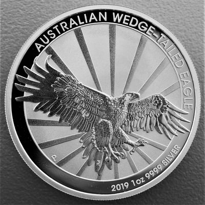 Silbermünze 1oz "Wedge-tailed Eagle" 2019 (Australien) - Miniaturansicht 1