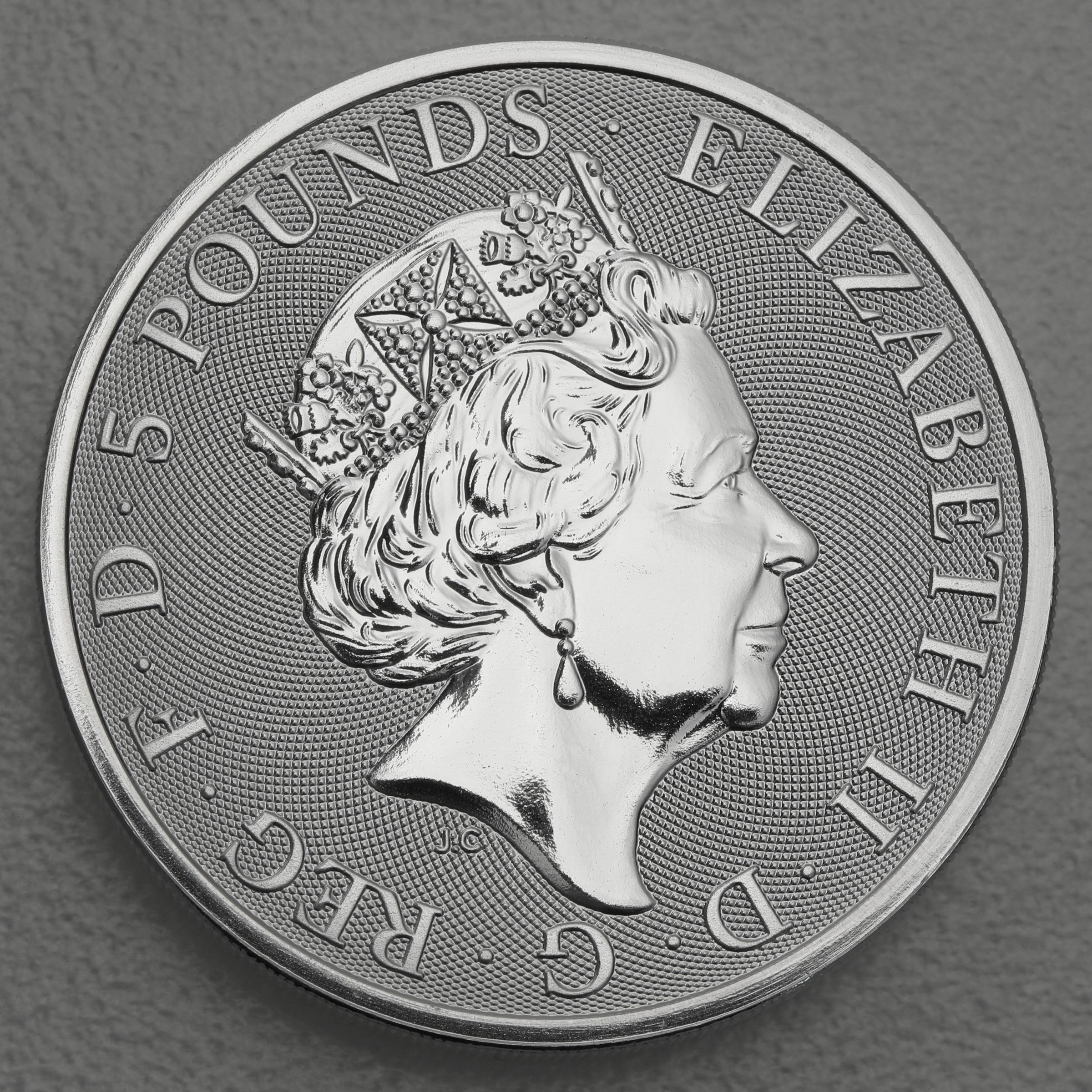 Silbermünze 2oz "Lion of England" 2022 Royal Tudor Beasts diff. (Großbritannien) - Detailansicht 1